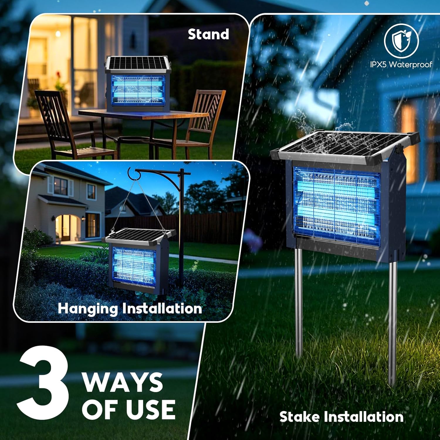 Spring Mega Sale - Waterproof Outdoor Solar Mosquito Killer Lamp (Buy One Get One Free)