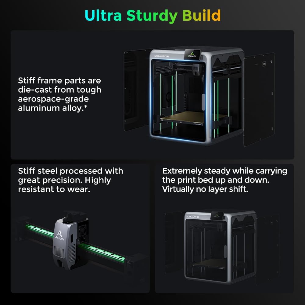 Half-price promotion - 3D printer, multi-color 3D printer, equipped with CFS printhead, printing speed 600 mm/s, 300℃ direct drive extruder, automatic leveling cavity, AI camera.