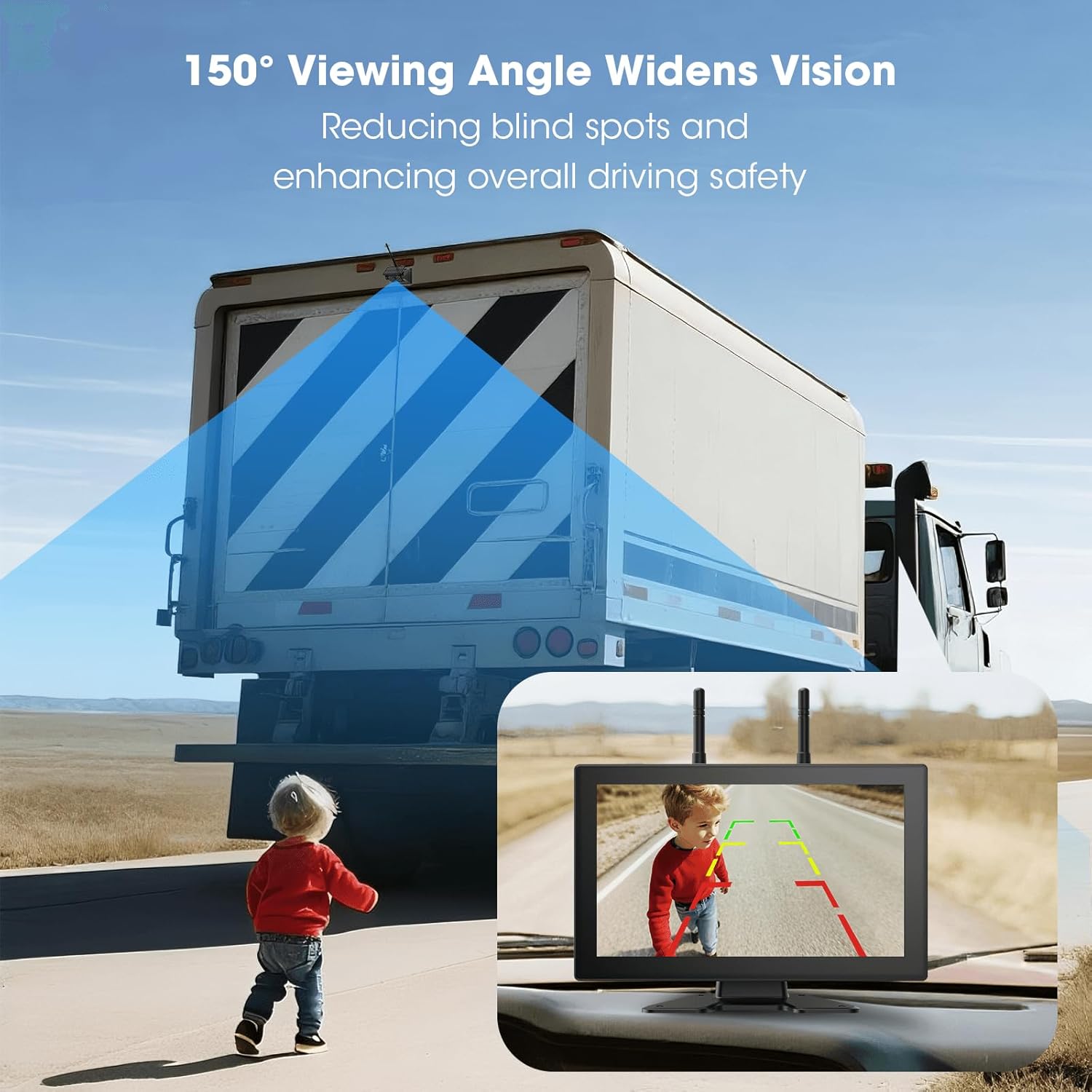💥Special Offers 4 Magnetic Solar Wireless Backup Camera HD 1080P 10.1" 1 Min Magnetic Easy Install No Wiring 4 Split Recording Monitor 15,000mah Solar Battery for Truck,Rv,Tractor,Camper,Trailer