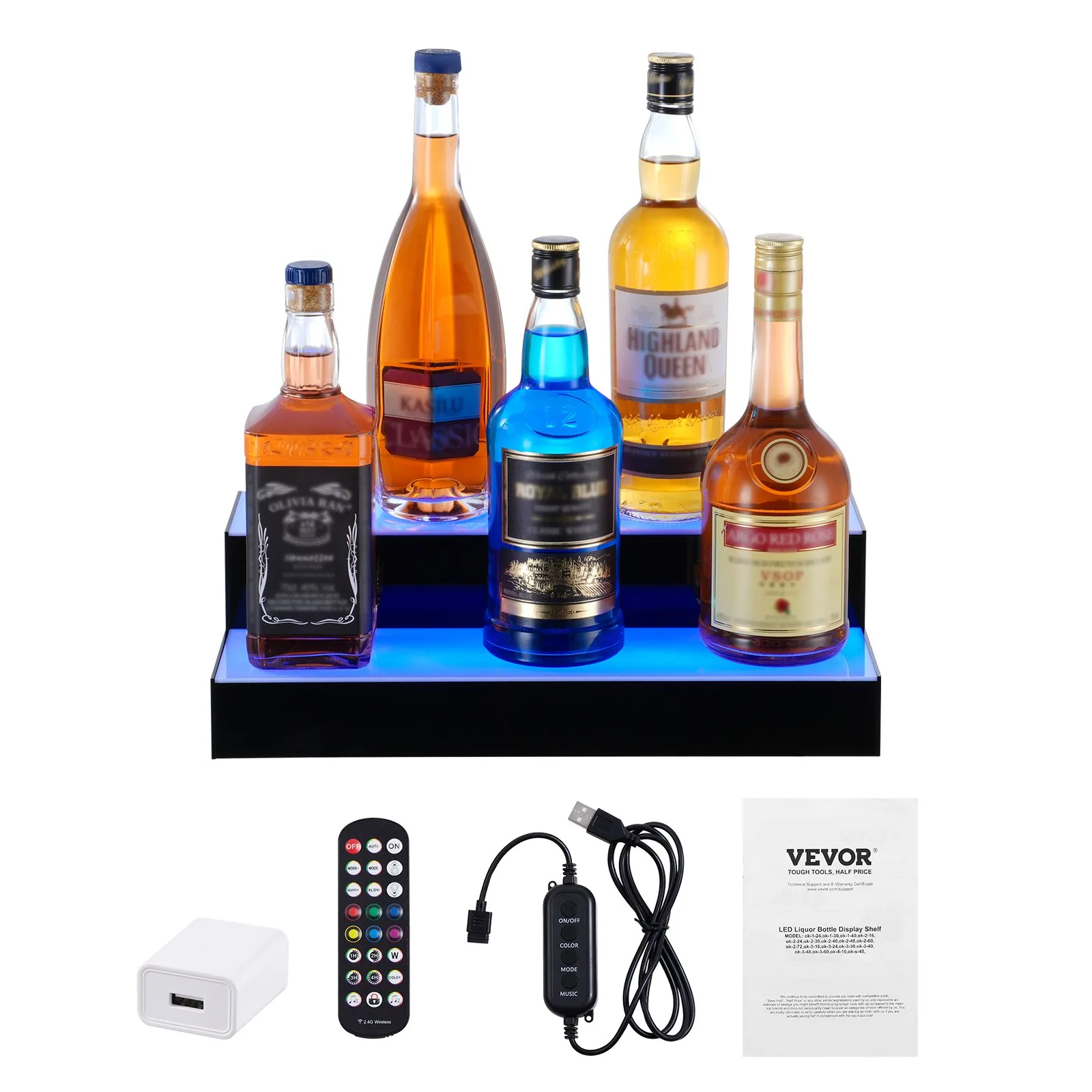 [Spring Clearance] Premium Acrylic LED Liquor Display | Smart App-Controlled Ambient Bar Shelf