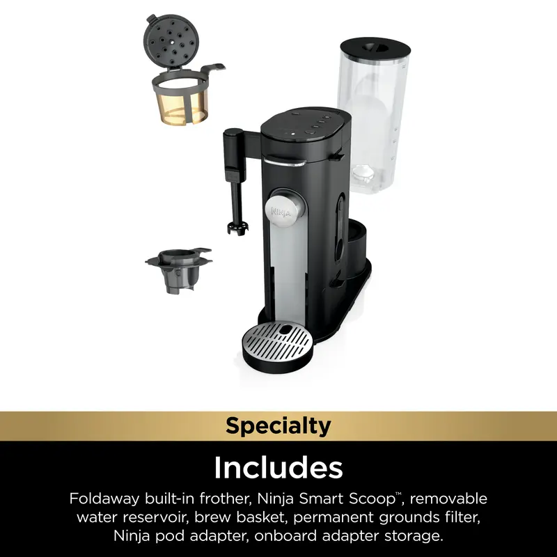 【New Release】Single-Serve Pods & Grounds Specialty Coffee Maker Black - PB051