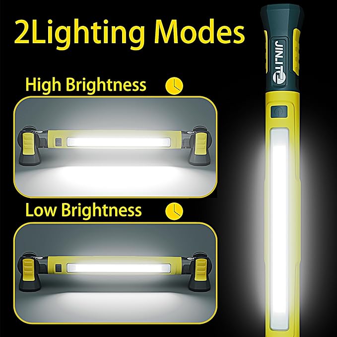 🔥FINAL HOURS🔥Magnetic Work Light - 3000LM Rechargeable LED Work Light Bar, 5200mAh Under Hood Mechanic Light for Garage, Workshop, Vehicle Inspection