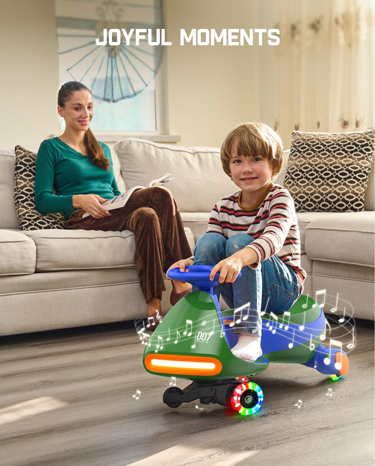 🎁 Perfect Gift | FanttikRide N7 Pro Electric Wiggle Car 🧸 150 lbs Max Capacity Kids Toy