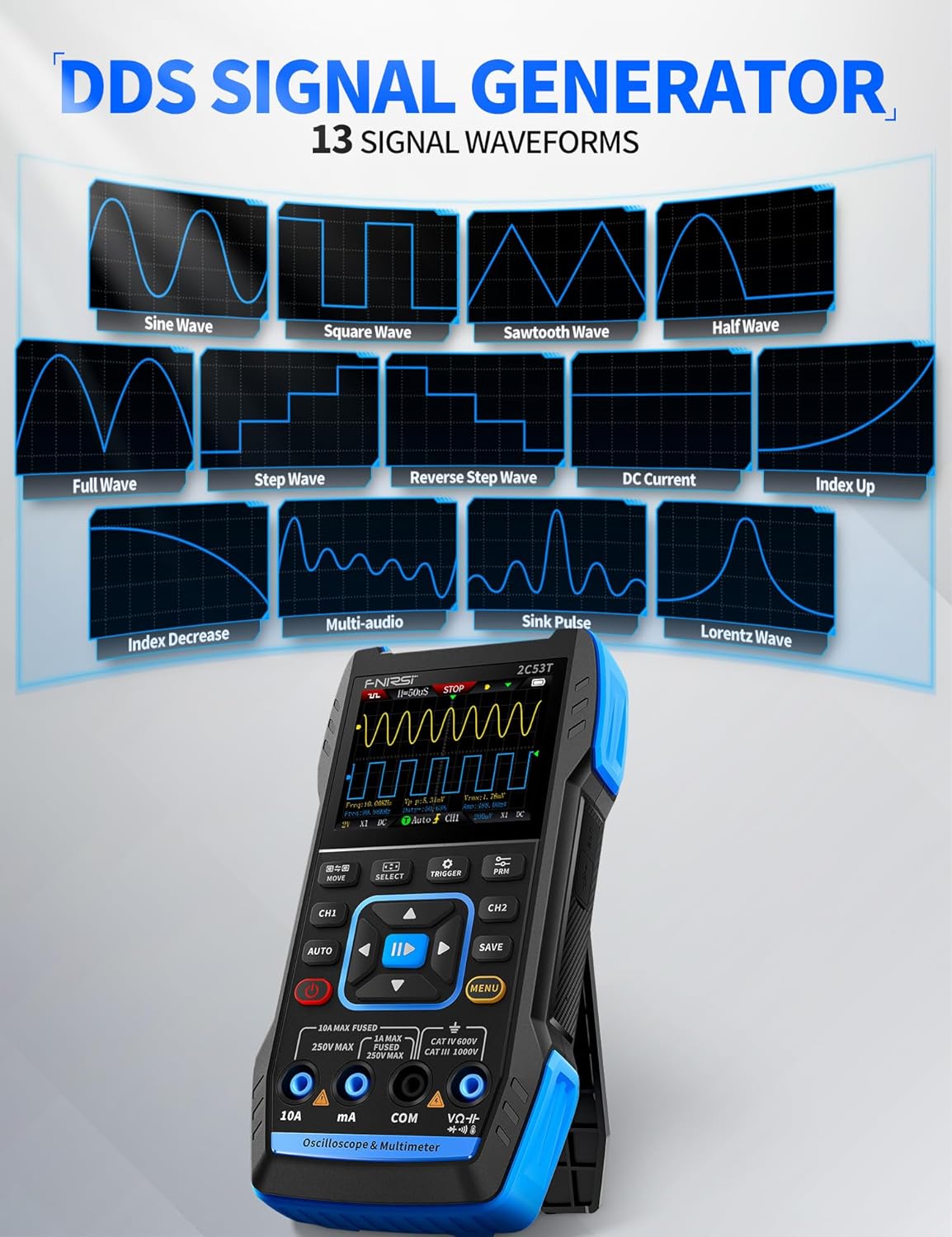 🔥Summer Sale🔥FNIRSI 2C53T Upgraded Handheld Oscilloscope