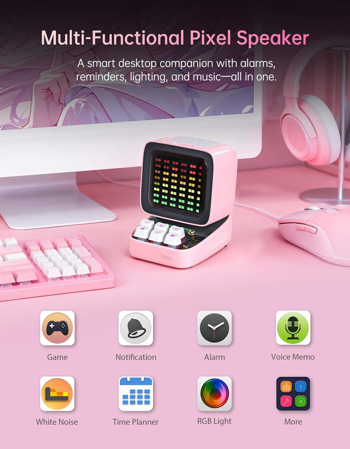 💥HOT Sale | Divoom Ditoo Retro Pixel Art Bluetooth Speaker 🎵 App Controlled Gaming Desk Decor Gift ✨