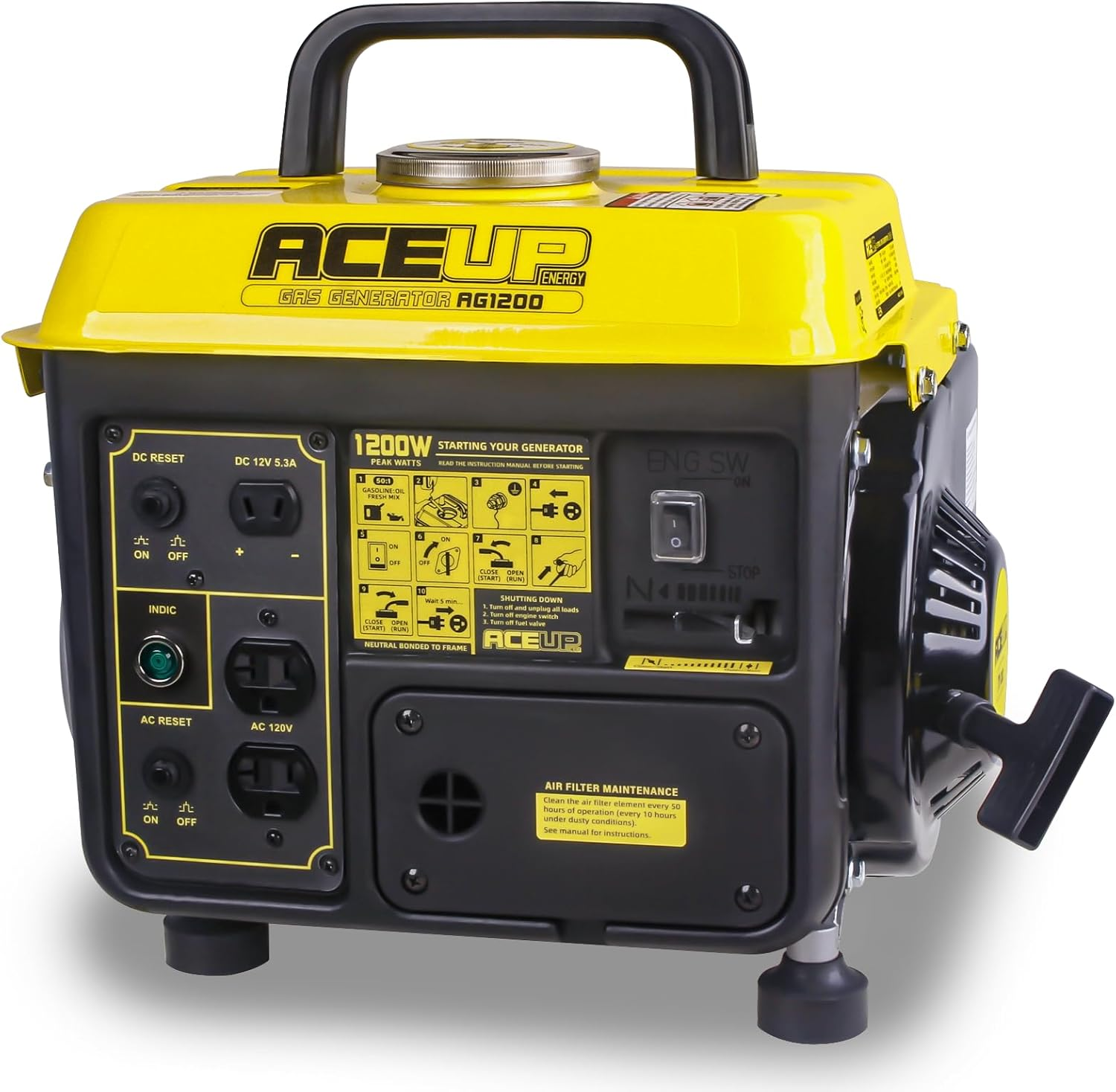 💥 [HOT SALE - 100% QUALITY] Aceup Energy Portable Inverter Generator 4000W, Quiet 149cc Gas Generator, RV Ready with Parallel Capability & EPA Compliant 🛡️