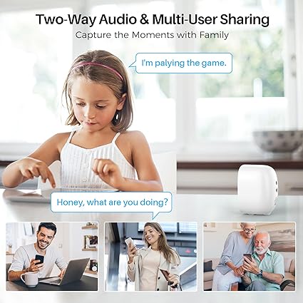 Security Cameras Wireless Outdoor Indoor, 2K Battery Powered WiFi Camera for Home Security