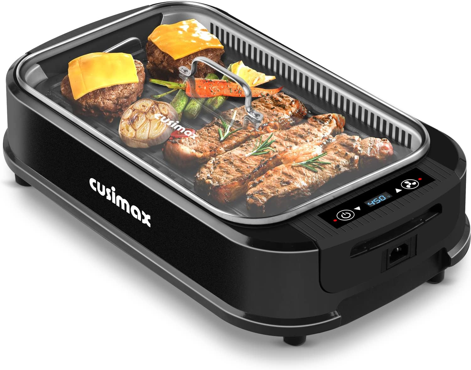 LIMITED TIME OFFER | Smokeless Indoor Electric BBQ Grill – Nonstick 2-in-1 Grill & Griddle for Healthy Family Cooking