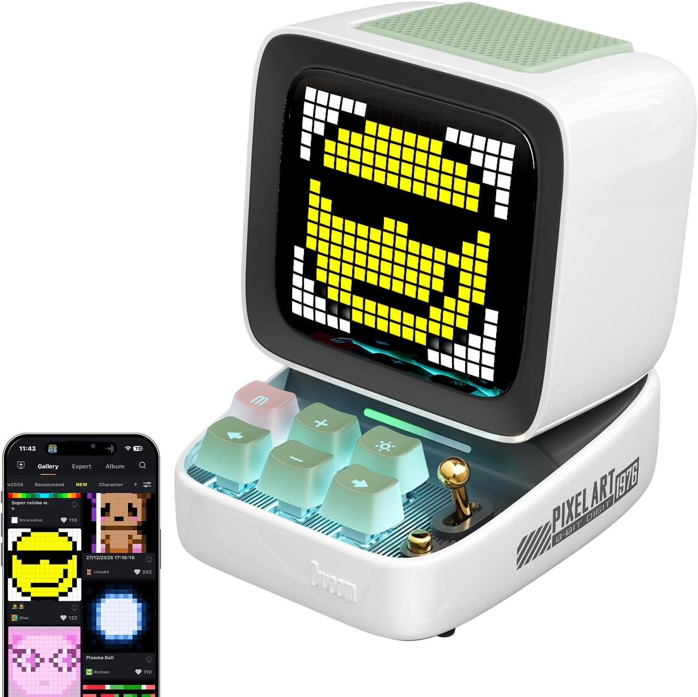 💥HOT Sale | Divoom Ditoo Retro Pixel Art Bluetooth Speaker 🎵 App Controlled Gaming Desk Decor Gift ✨
