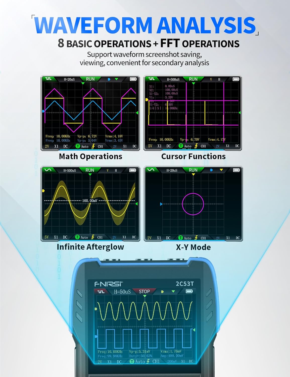🔥Summer Sale🔥FNIRSI 2C53T Upgraded Handheld Oscilloscope
