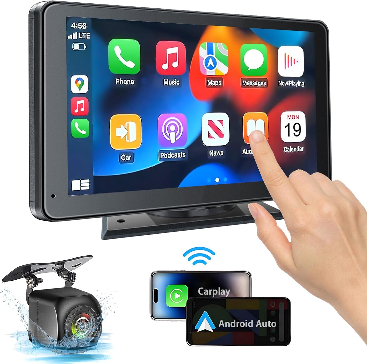 🚗🔥 Portable Wireless Apple CarPlay & Android Auto Screen – Smart, Wireless, HD Touchscreen Driving Upgrade ⚡📱