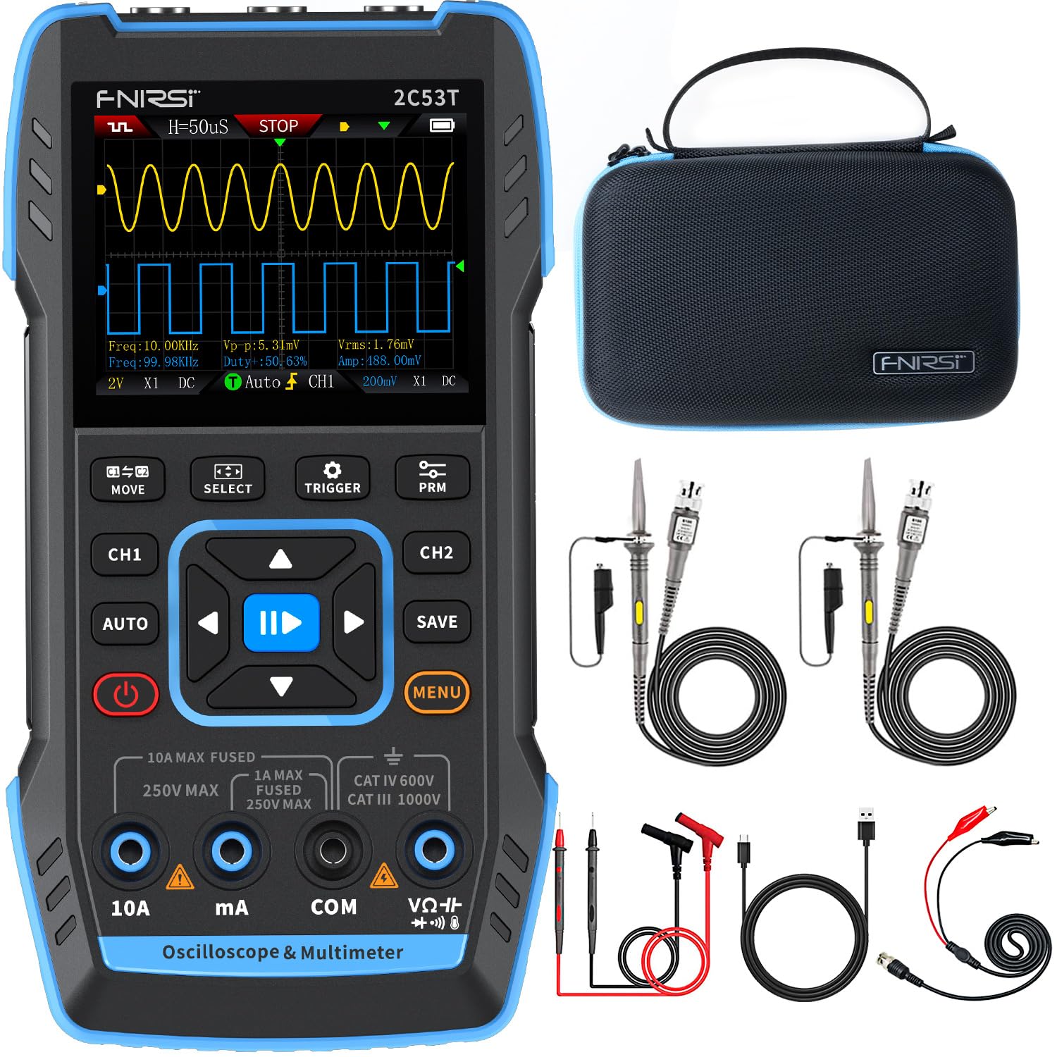 🔥Summer Sale🔥FNIRSI 2C53T Upgraded Handheld Oscilloscope