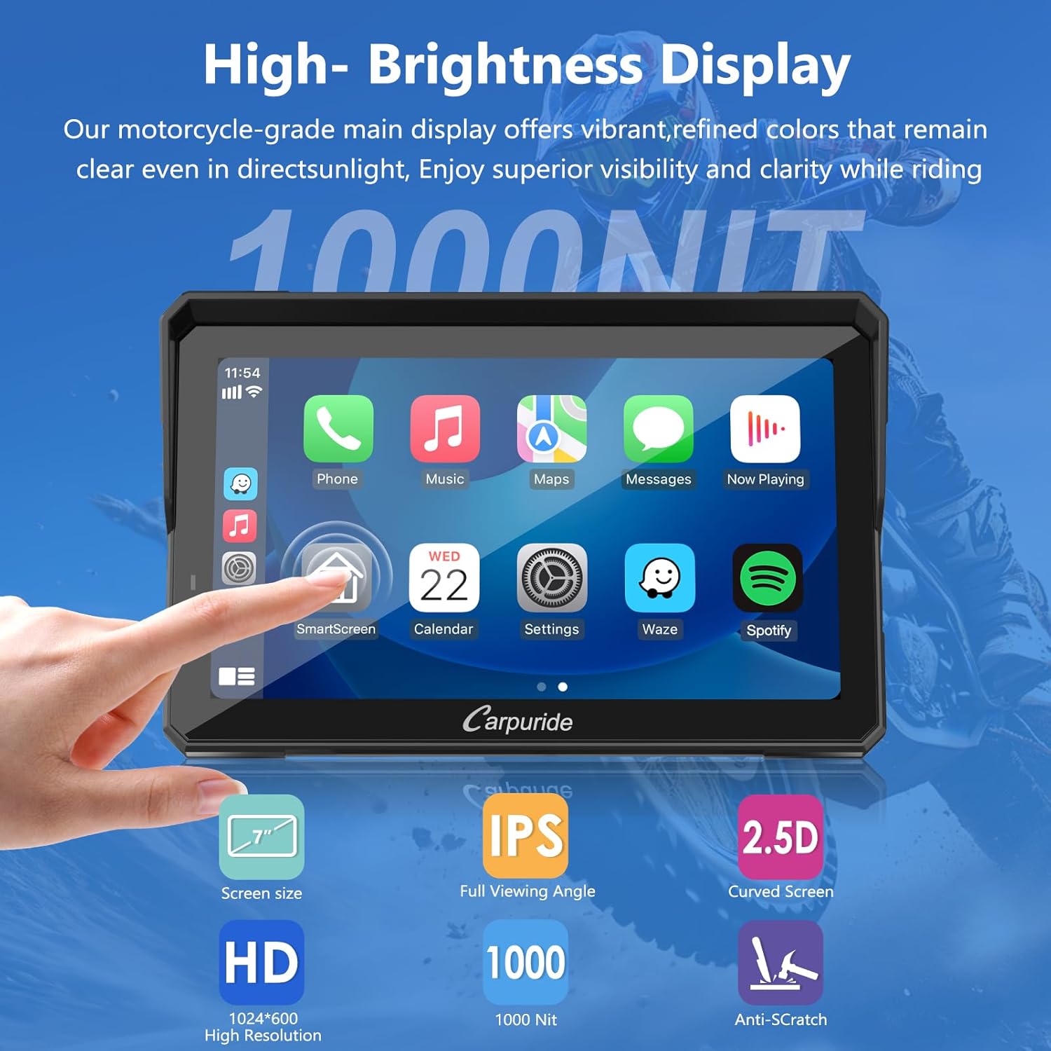 🔥Final Moments🔥CARPURIDE W702BS for Motorcycle CarPlay & Android Auto