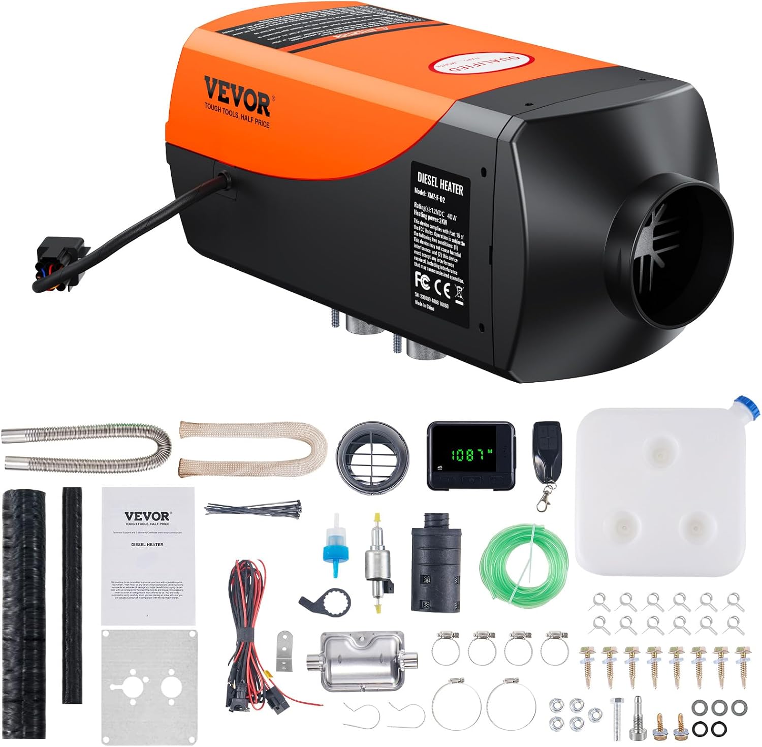 8KW Diesel Heater, Parking Heater with Automatic Altitude Adjustment, Max 18045 ft