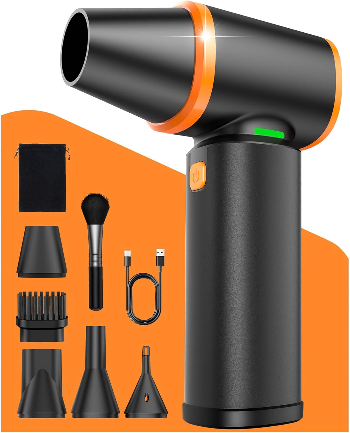 All-in-One Air Blasting System,Rechargeable Portable Cordless Air Blower for Home, Car, Computer, and Keyboard