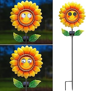 🔥FINAL HOURS🔥Solar Garden Lights Artificial Sunflowers, LED Garden Decor Carefree Sunflower Solar Lights Outdoor Yard Decorations Outdoor, Everlasting Sunflower Decor Gift for Yard Patio