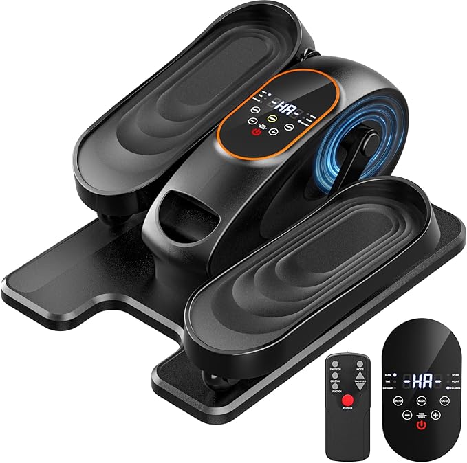 🔥Authorized Exclusive-Save Up To 80%🔥Under Desk Elliptical Machine, Ellipse Leg Exerciser As Seen On Tv While Sitting for Seniors, Pedal Exerciser with 15 Level Adjustable Resistance & 5 Auto Mode Fully Assembled Home Office