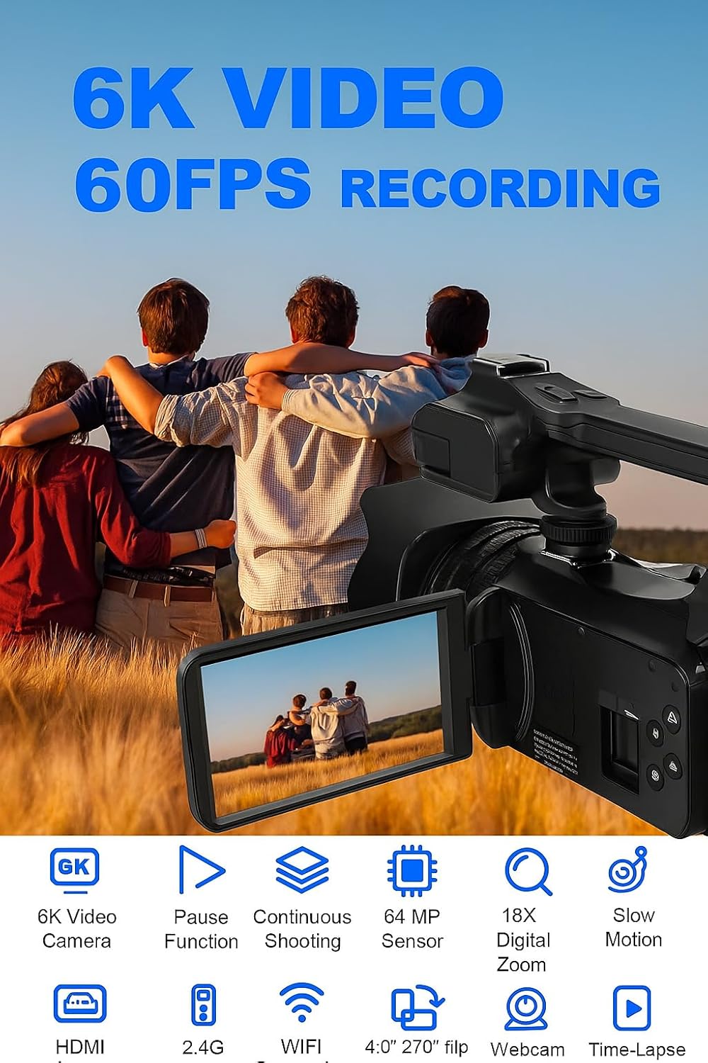 🔥Final Moments🔥Acuvar 4K/6K Video Camera Camcorder