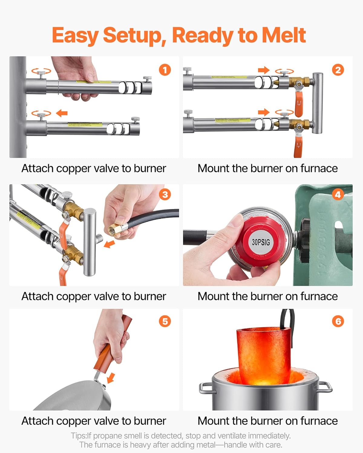 VEVOR 12KG Propane Melting Furnace Kit Large Capacity Foundry Home
