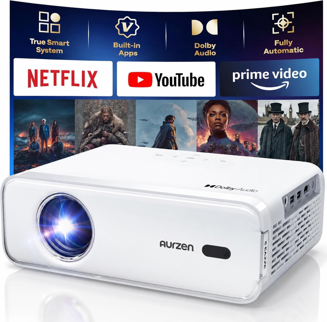 🏆2026 FIFA World Cup🏃‍♂️‍➡️⚽ Aurzen EAZZE D1 Smart Projector