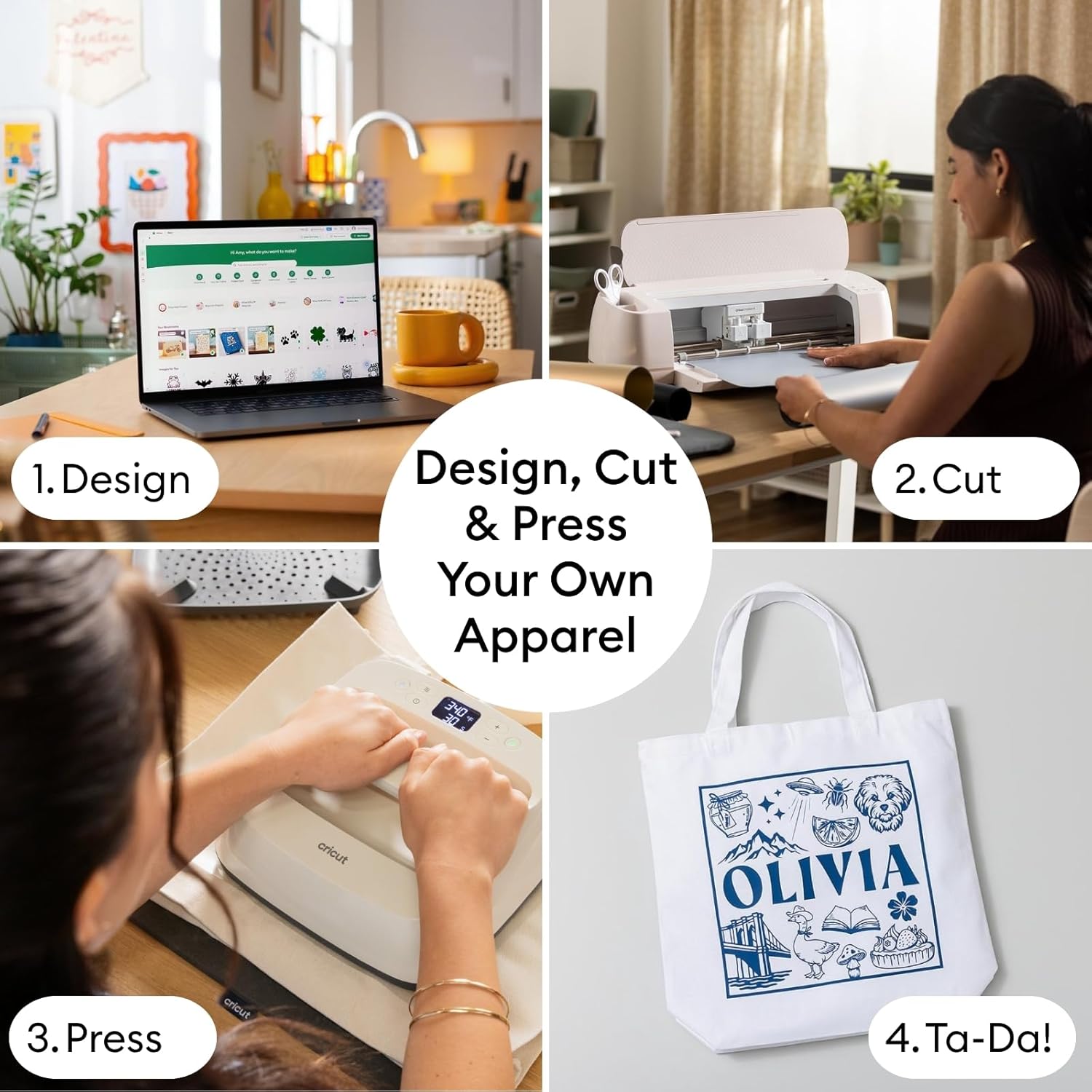 ☀️Summer Sale🔥🎨Cricut Maker 4 T-Shirt Making Bundle – Cutting Machine + EasyPress SE Heat Press, Vinyl & Iron-On Kit for DIY Apparel & Crafts