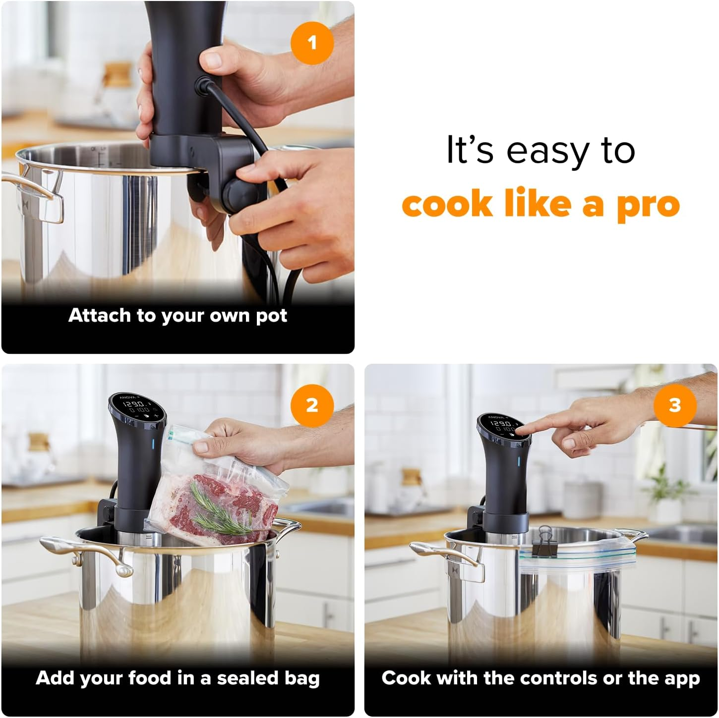 💥 Limited Offer | Anova Culinary Sous Vide Precision Cooker 3.0 ✨ 1100W/1200W WiFi Smart Slow Cooker