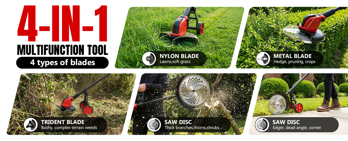 3 in 1 cordless grass trimmer