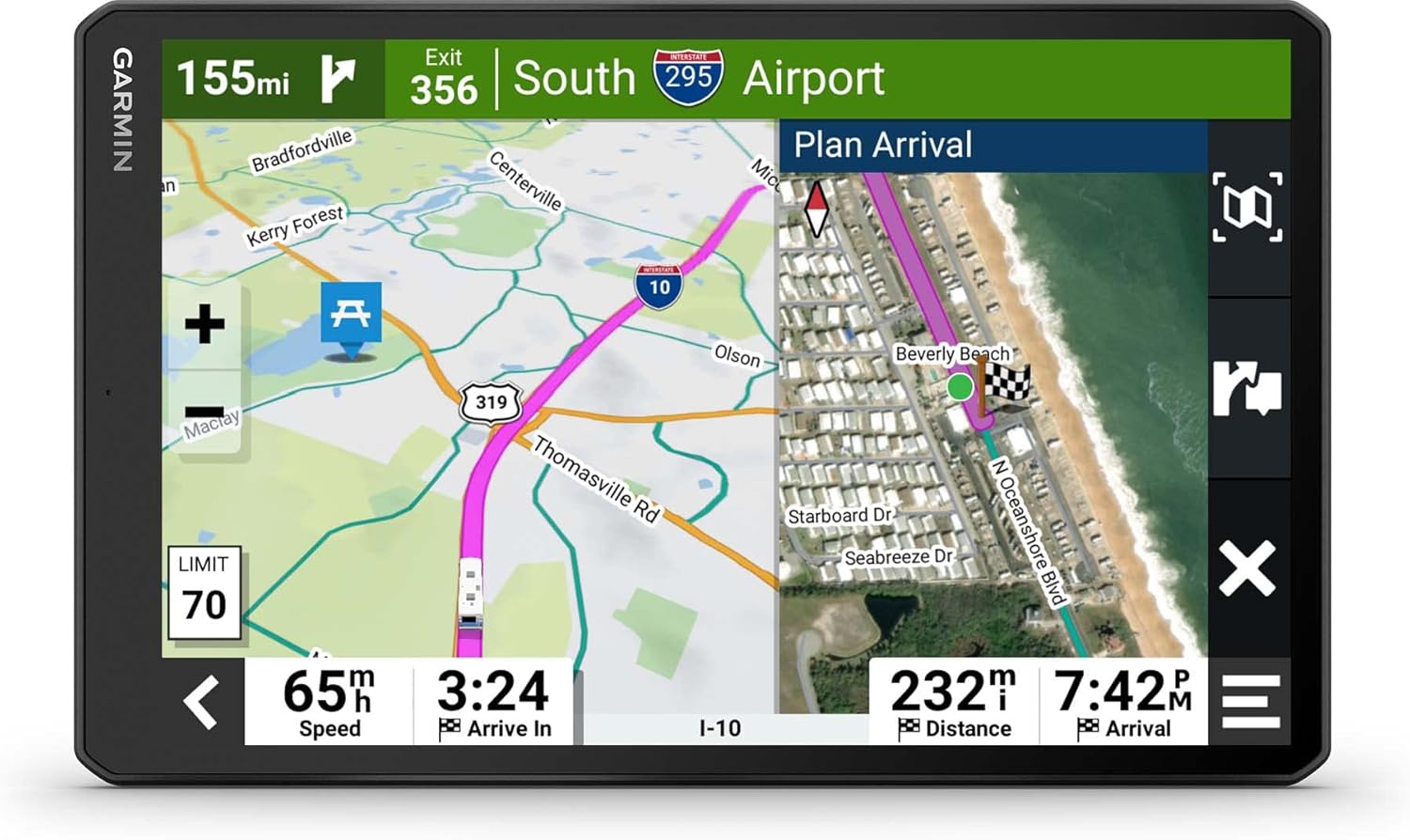 🔥Hot Sale🔥Easy-to-Read 10” GPS Navigator with Dash Cam for RV