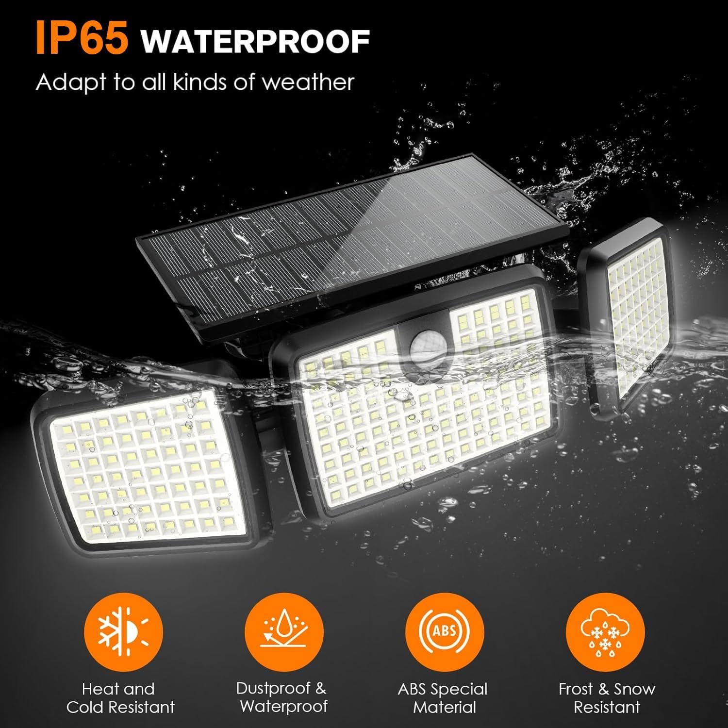 🔥Summer Sale🔥Solar Lights Outdoor, Quick Charge Solar Motion Deck Lights Outdoor for Deck with High Brightness