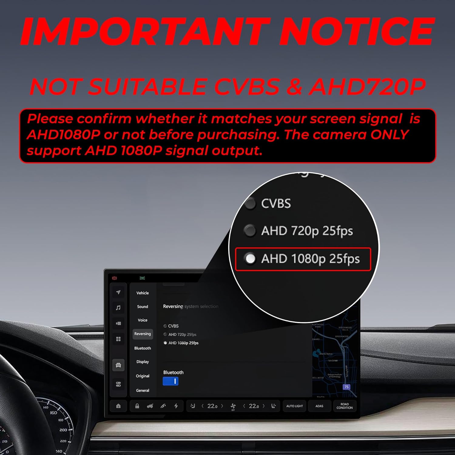 1080P Backup Camera for Car,170 Degree Wide Angle Rearview Reversing