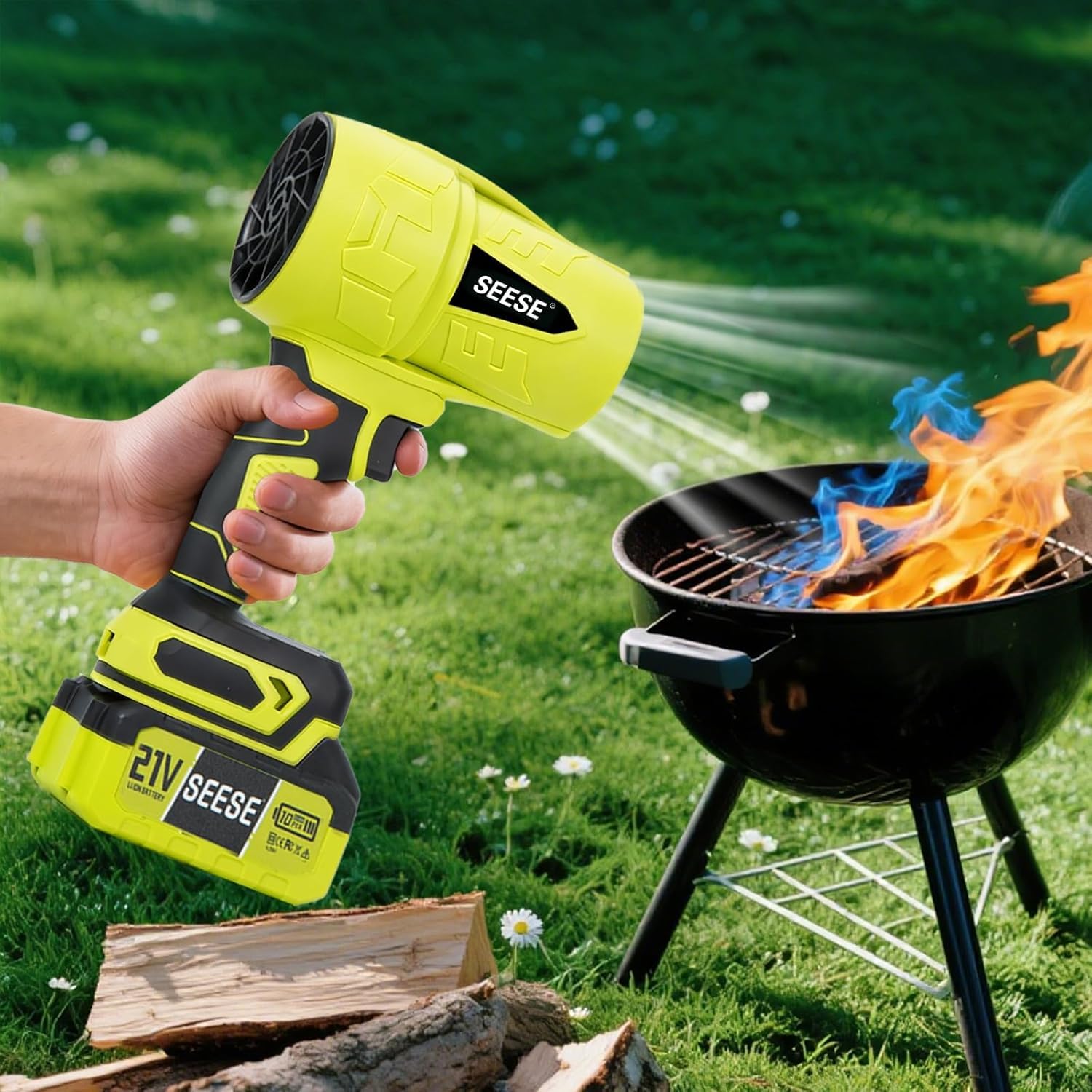 Buy one get one free-SEESE Cordless Leaf Blower Violent TurboFan 