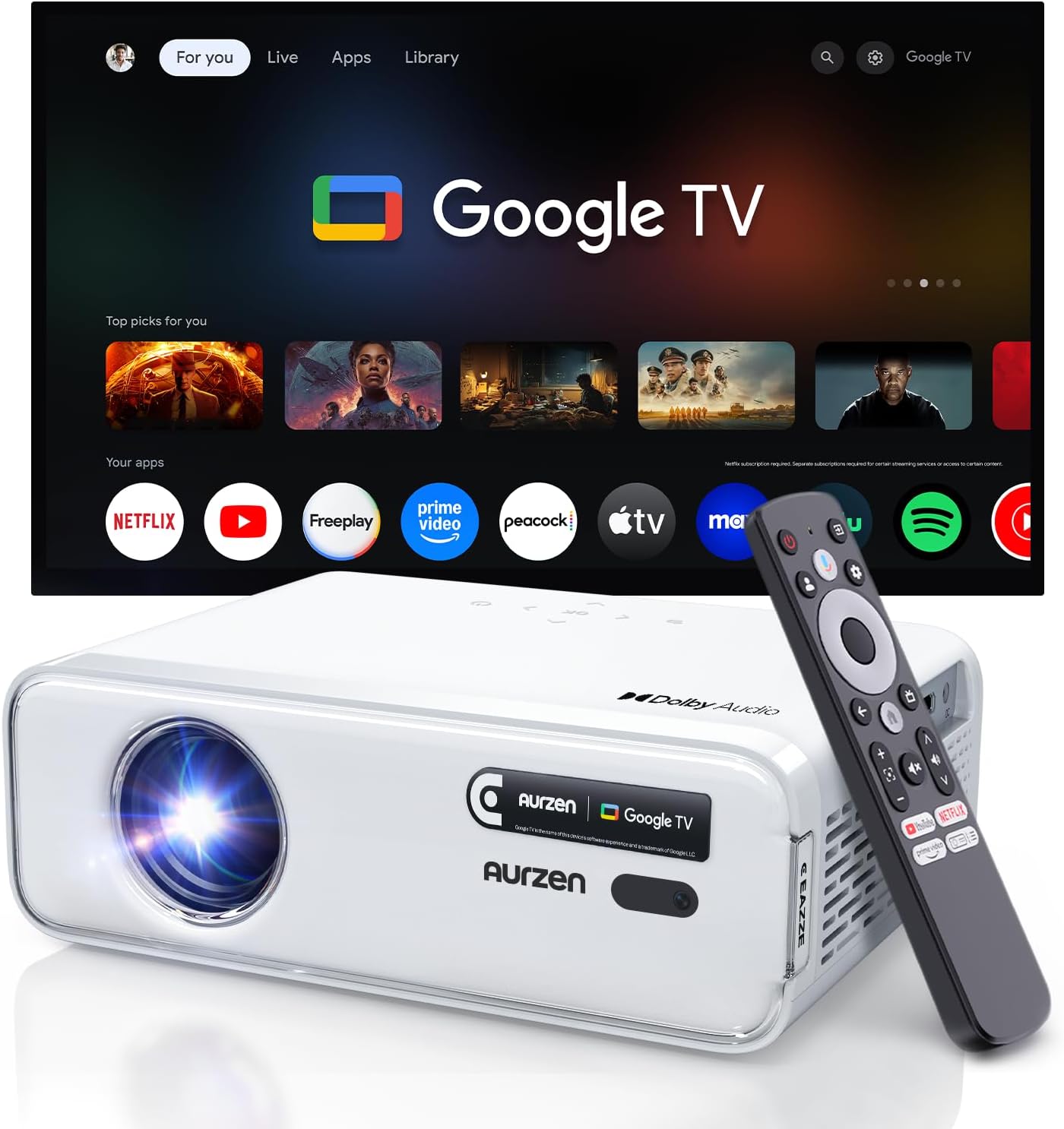 🏆2026 FIFA World Cup🏃‍♂️‍➡️⚽ Aurzen EAZZE D1 Smart Projector