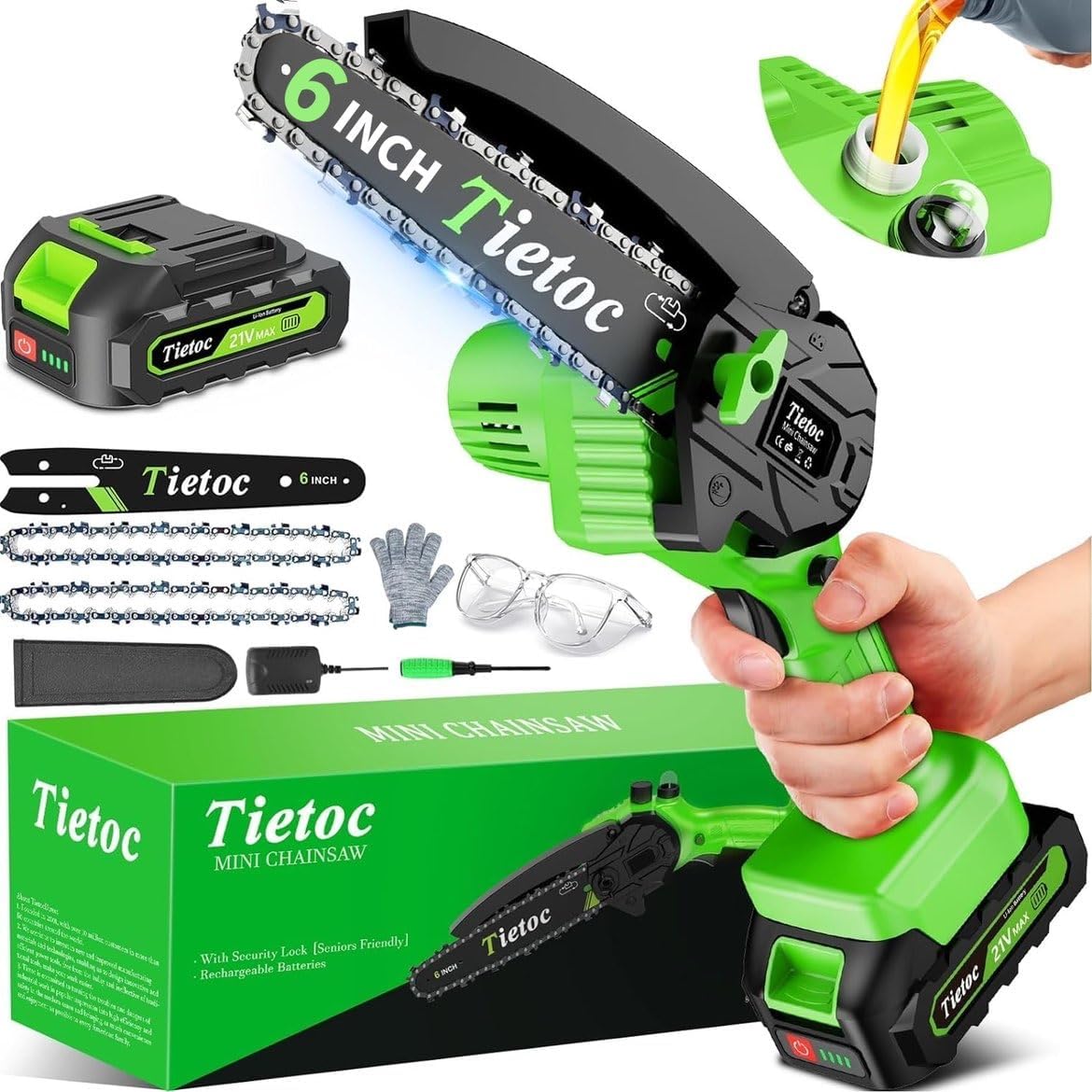 #🔥Last Day 49% OFF🔥VEVOR 62 cc Gas Chainsaw, 20 inch Gas Powered Chainsaw, 3.8 HP Power Chain Saw with Non-Slip Handle, Gas-Powered Chainsaws with Dual Fuel Tanks, For Wood Cutting, Tree Trimming, and Land Clearing