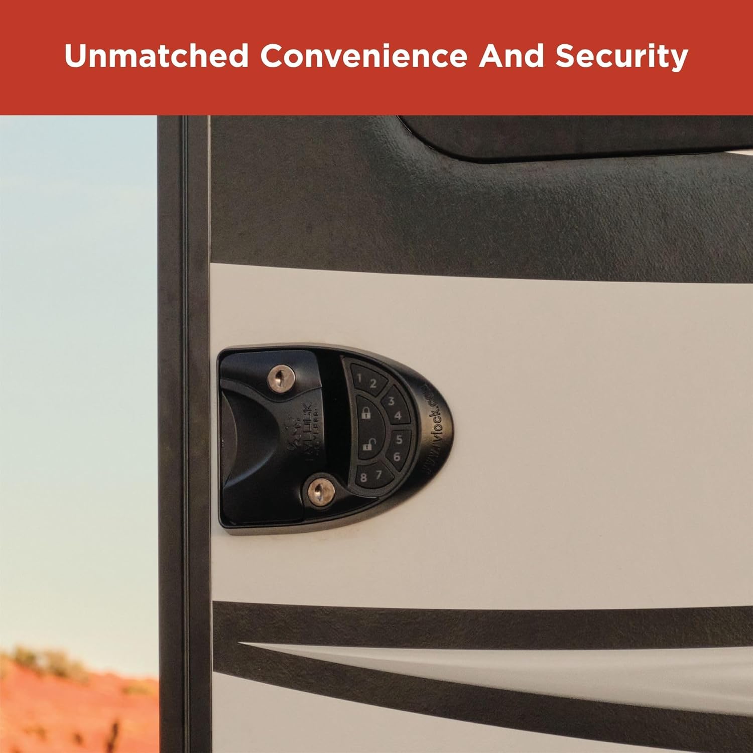 💥 Limited-Time Offer ⚡ RVLOCK V4 Durable Metal RV Door Lock (with Keypad & Remote) — A Premium Replacement Lock Designed Specifically for Trailers. A Secure and Convenient Keyless Upgrade Solution for RV Doors, Featuring Patented Security Technology.