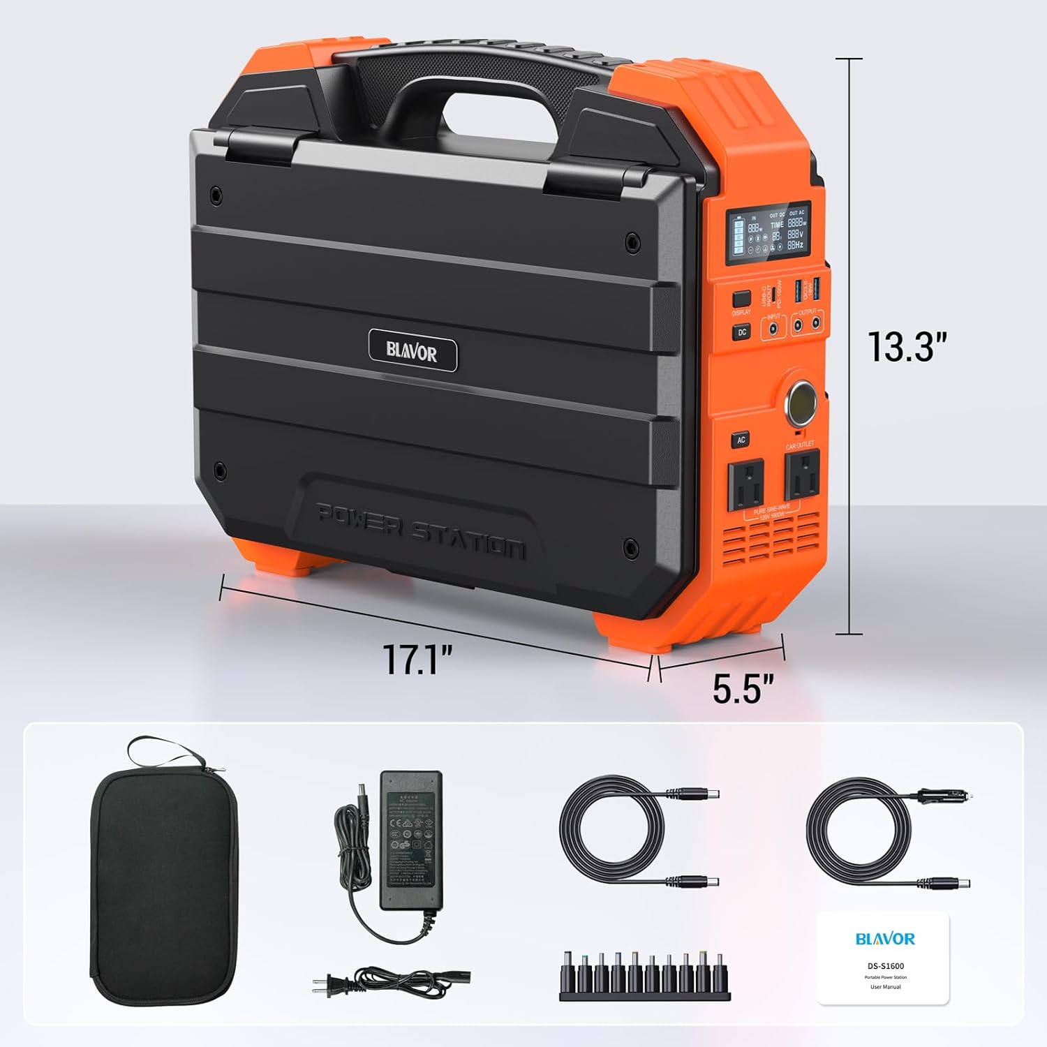 💥 Special Offers⚡BLAVOR Portable Power Station 1600W (Peak 3200W), Built-in Solar Panel, 1024Wh LiFePO4 Battery, 100W USB-C Fast Charge, Solar Generator for Home Backup, Camping, Power Outages & RV