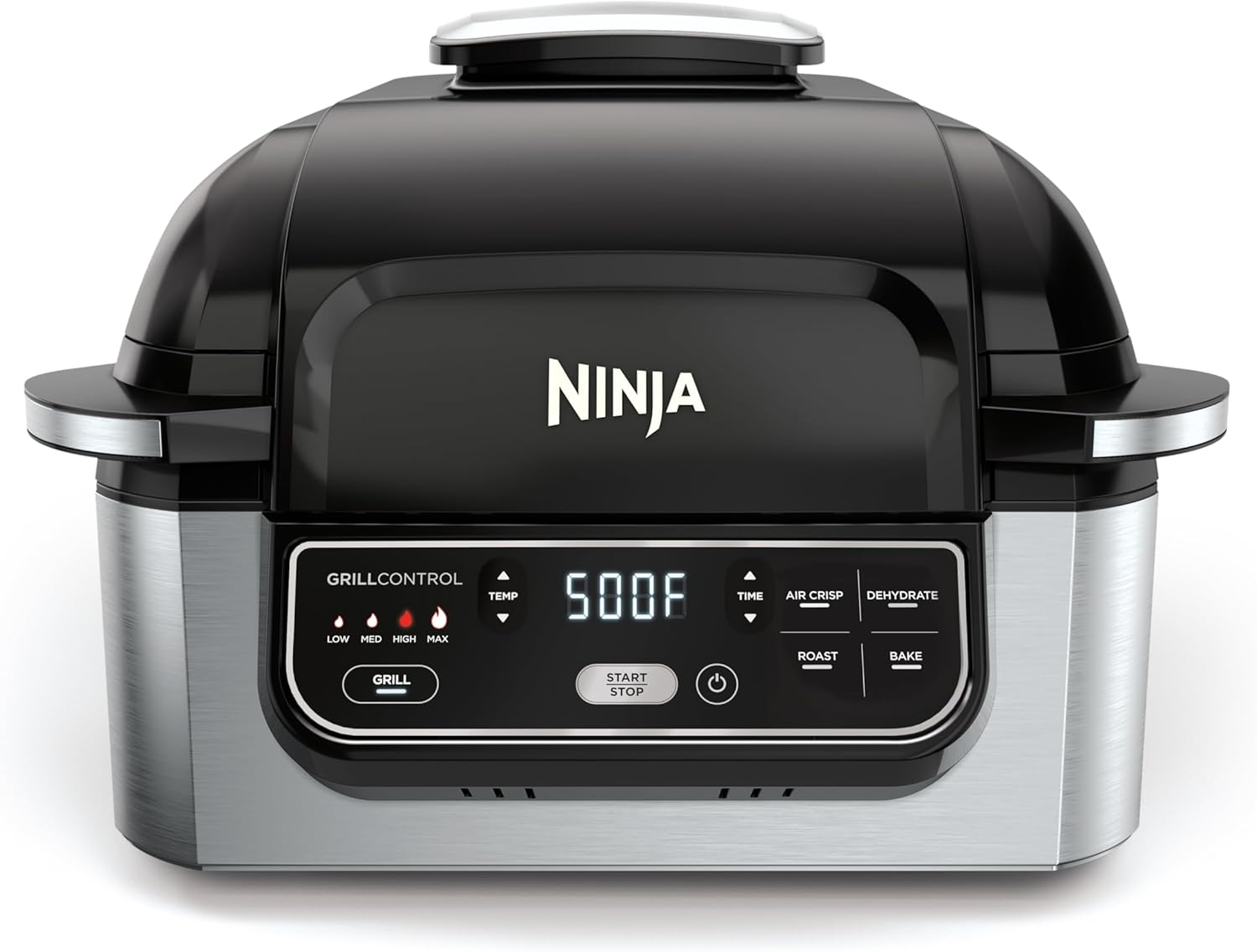 🔥 HOT SALE 📢 6-in-1 Smart Indoor Grill & Air Fryer Combo [XL / Standard Family Size] - Up to 50% OFF, Nonstick Air Crisp Countertop Cooker with Smart Meat Thermometer & Splatter Shield 🚀