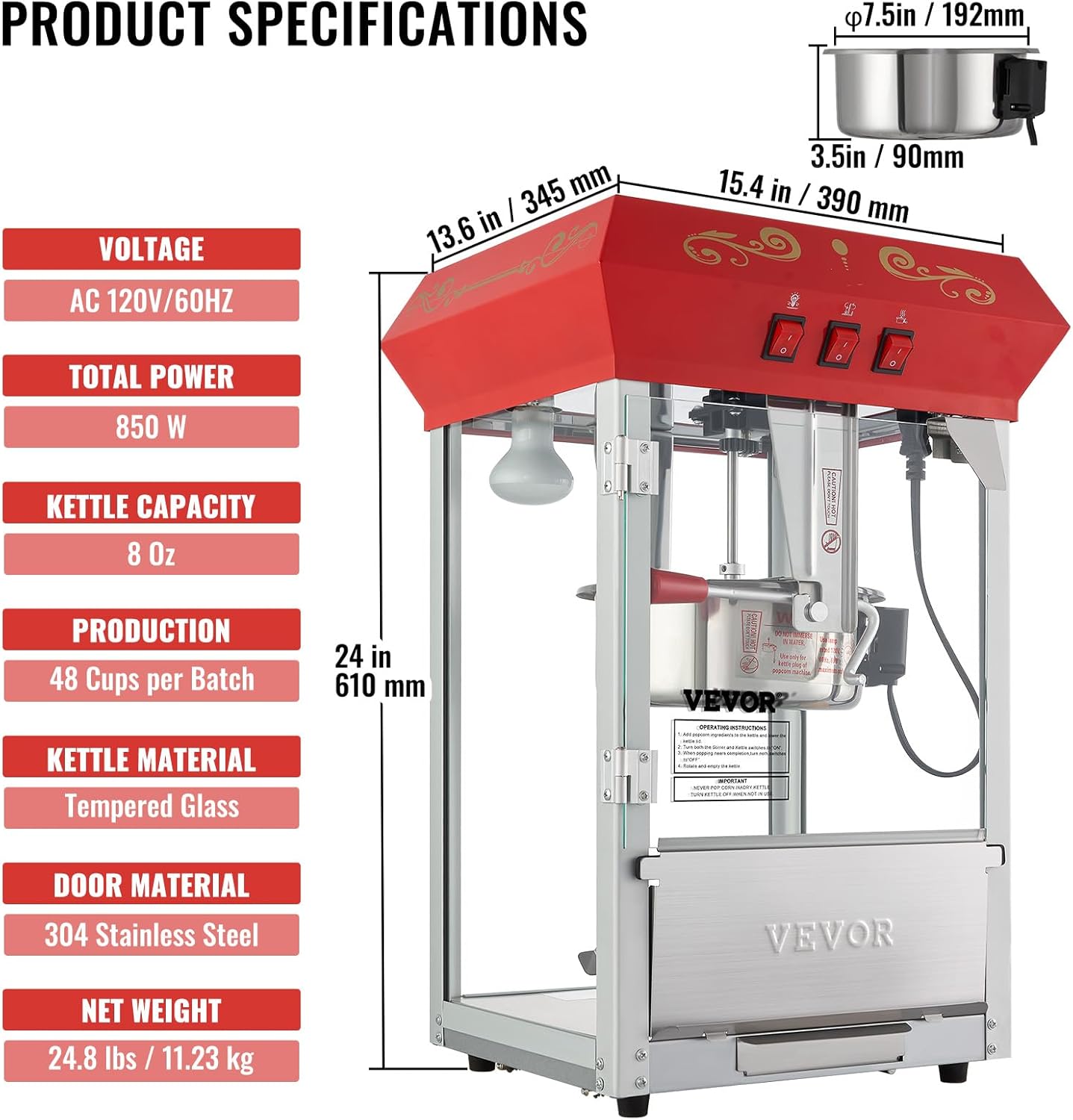 🔥Final Moments🔥VEVOR Commercial Popcorn Machine