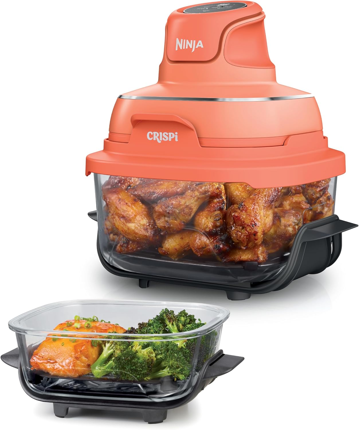 [🔥HOT SALE] Ninja Crispi 4-in-1 Portable Glass Air Fryer Cooking System, Non-Toxic 4QT & 6-Cup Containers with Lids 🧊 SAVE 20% OFF TODAY!