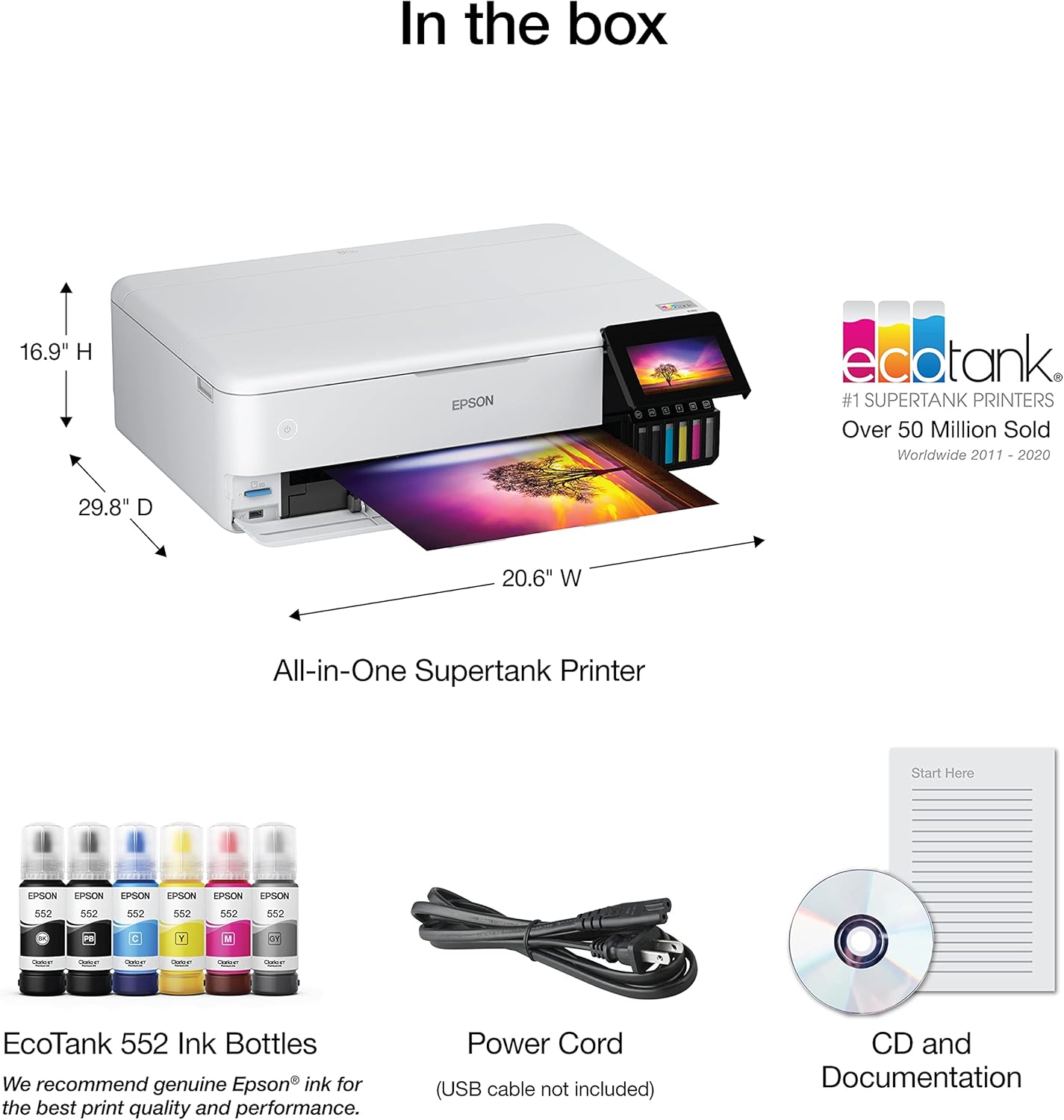 ☀️Summer Sale🔥Epson EcoTank ET-8550 Wide-Format Photo Printer
