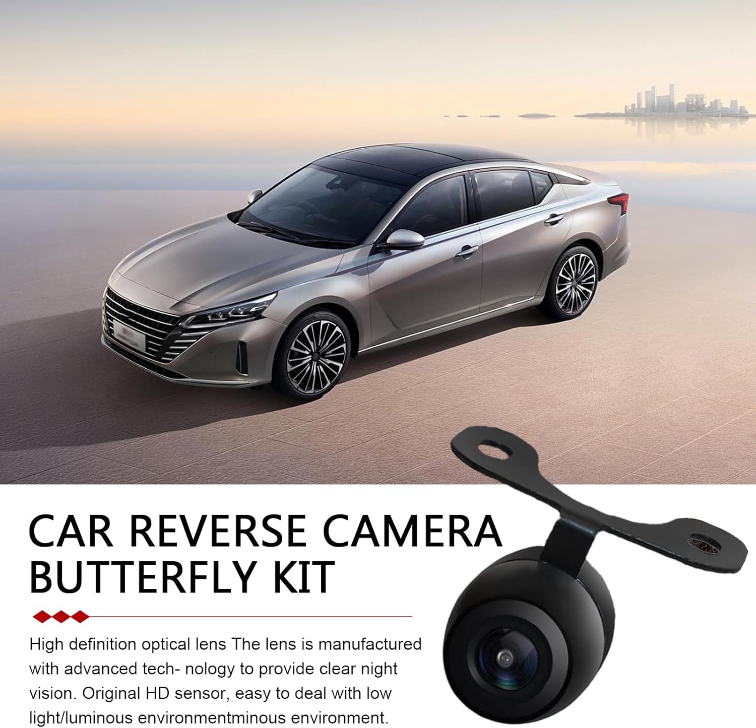1 PC Car Reverse Backup Camera, 170 Wide Angle HD Night Vision with Bracket Wire Harness