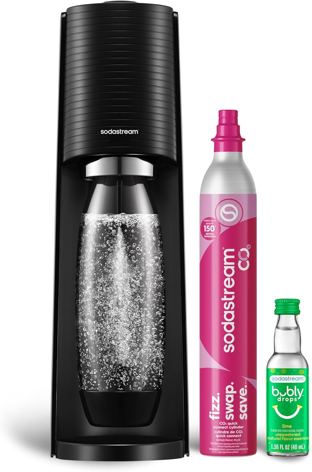 ⚡ [Flash Sale] SodaStream Terra Sparkling Water Maker Bundle with 3 x 60L Quick Connect CO2 Cylinders