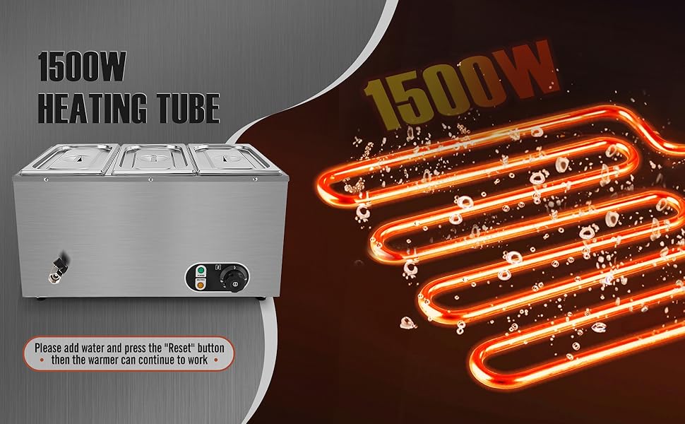 3-Pan Commercial Food Warmer