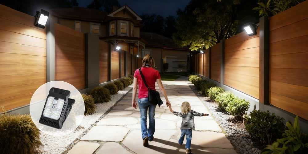 USB & Solar Powered Motion Sensor Clip Lights Banner