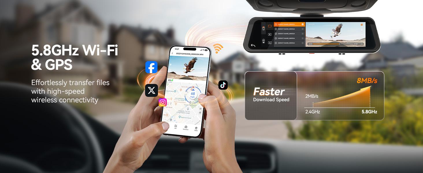 WOLFBOX G900 PRO Mirror Dash Cam with STARVIS 2 IMX678 128GB Card 5.8GHz WiFi 4K Front 2.5K Rear Video TikTokShopHolidayHaul Dashcam for Cars WOLFBOX G900 PRO Mirror Dash Cam with STARVIS 2 IMX678 128GB Card 5.8GHz WiFi 4K Front 2.5K Rear Video TikTokShopHolidayHaul Dashcam for Cars