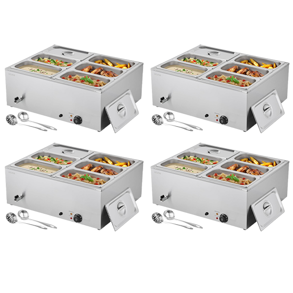 💥 Special Offers⚡Commercial Food Warmer — 1500W Stainless Steel Steam Table with Lid 🍲
