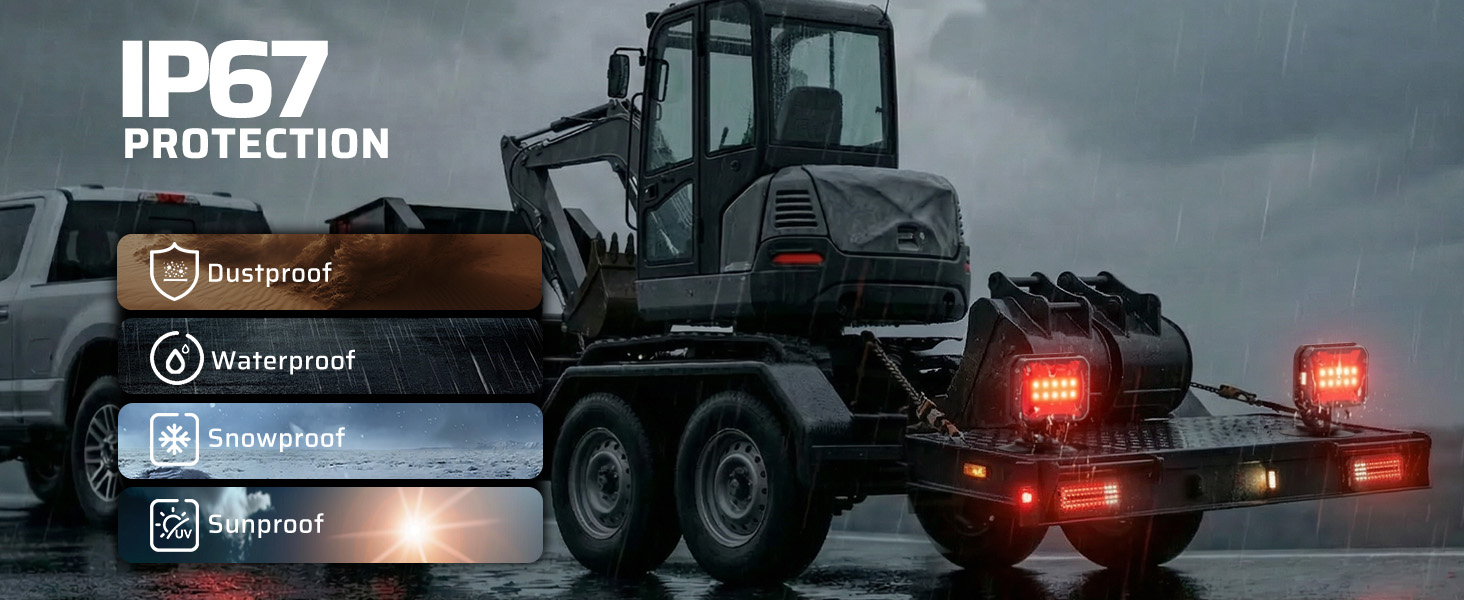 ip67 waterproof magnetic trailer lights