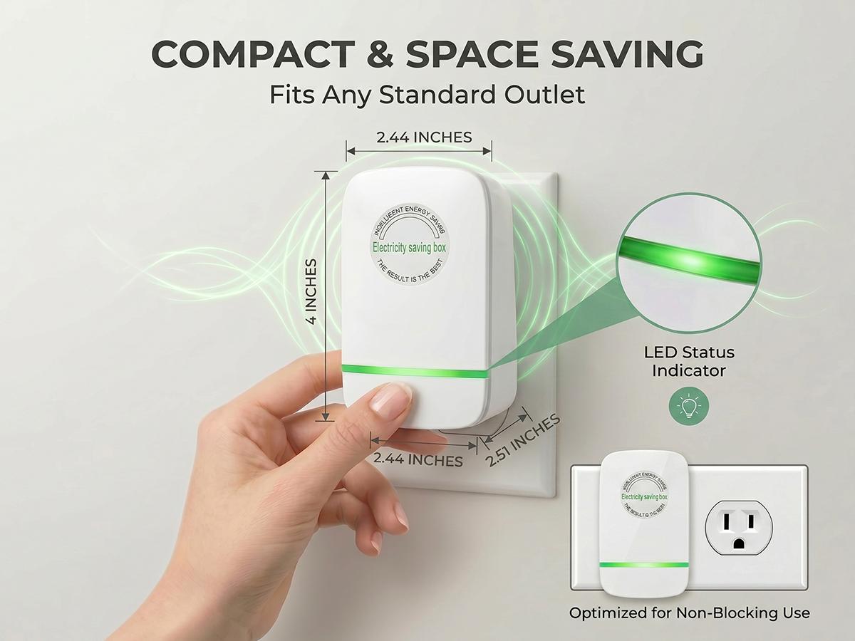 4PCS Plug-In Power Box, Smart Plug Device & Office US Plug, Plug&Play,  for Home/Office/Restaurants/Factory