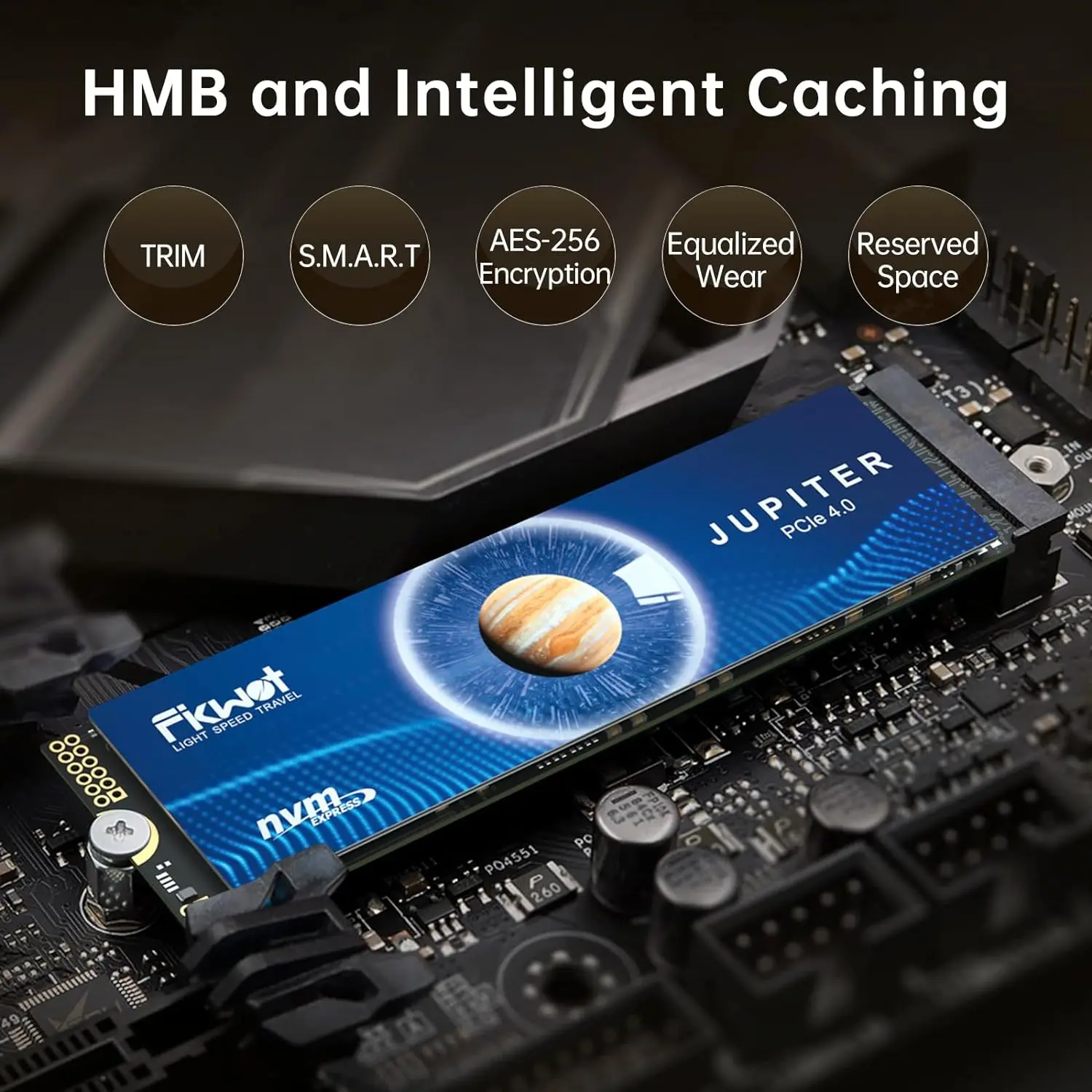 FIKWOT Internal Gaming SSD, M.2 2280 PCIe Gen 4x4 NVMe 3D NAND - FX991 (High-Conductivity Graphite Heatsink)/FX910 (Heatsink), 500GB/1TB/2TB/4TB, Up to 7300MB/s Read Speed, PS5-Ready for Laptop/Desktop,summerwins