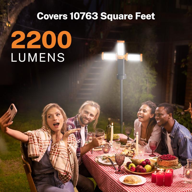 🔥HOT SALE！OGERY 18000mAh Rechargeable Camping Light with Tripod & Remote - 2200LM Dimmable LED Work Light & Power Bank ⛺