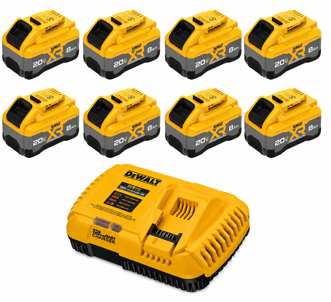 20-Volt 2-Pack Lithium-ion (8 Ah Battery and Charger)